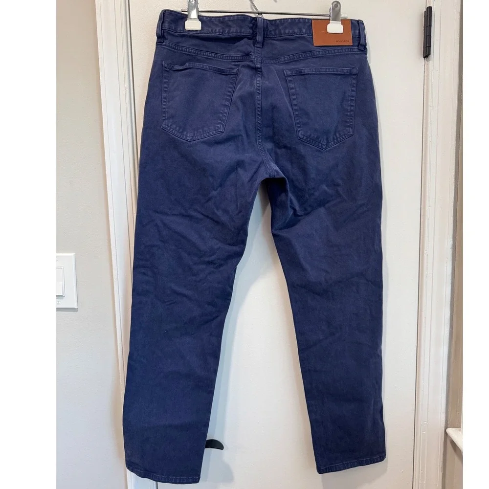 Bonobos Mens 5 Pocket Pants Navy Blue Cotton Stretch Straight Leg‎ 32x30
